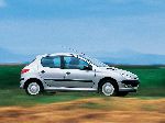 сүрөт 10 Машина Peugeot 206 Хэтчбек 3-эшик (1 муун [рестайлинг] 2002 2009)